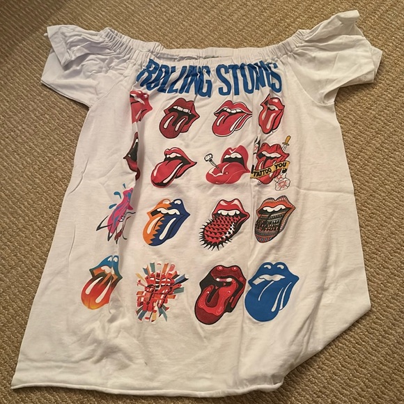 Rolling Stones custom made off shoulder tee - Picture 1 of 2